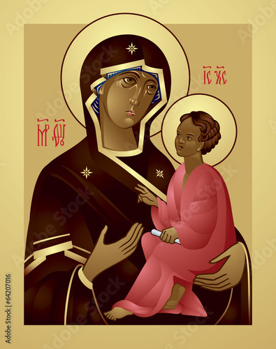 Mother of God and Jesus Christ Icon