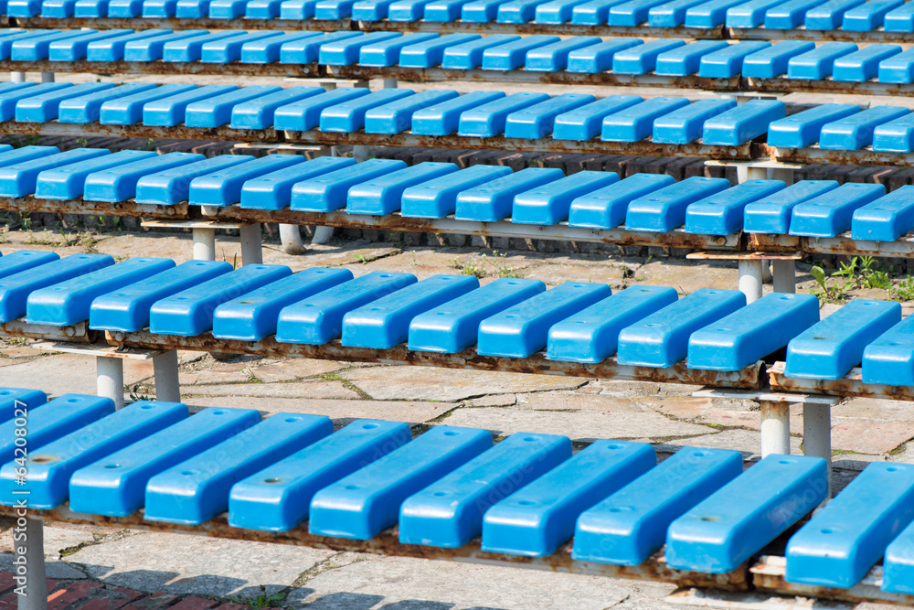 Obraz premium Blue benches