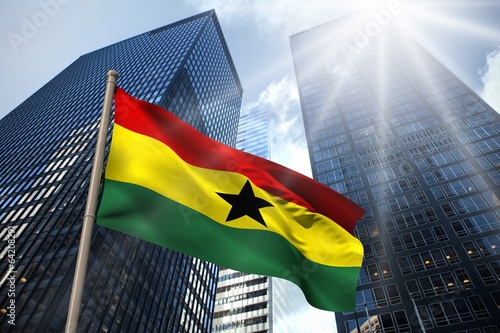 Fotografía Composite image of ghana national flag