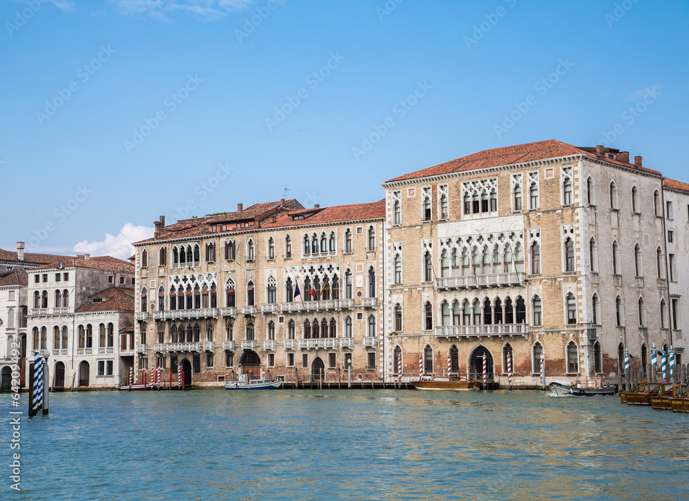 Old Building on Blue Canal in Venice