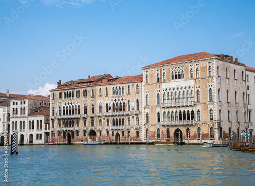 Old Building on Blue Canal in Venice