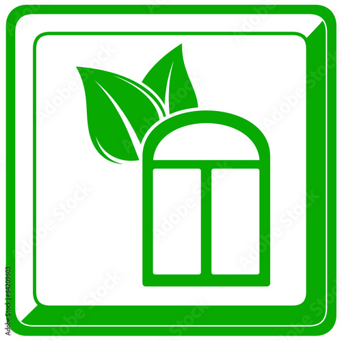 window and leaf icon