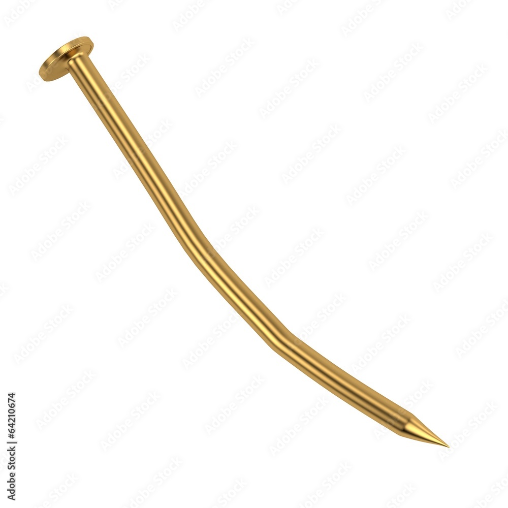 realistic 3d render of bended nail realistic 3d render of bended nail