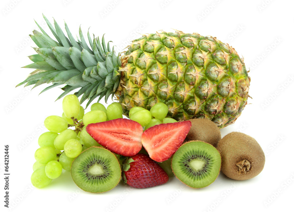 Various fruits on white background. Various fruits on white background.