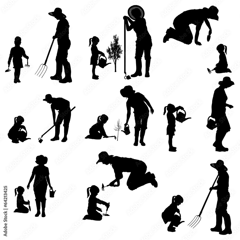 Naklejka premium Vector silhouette of the woman.
