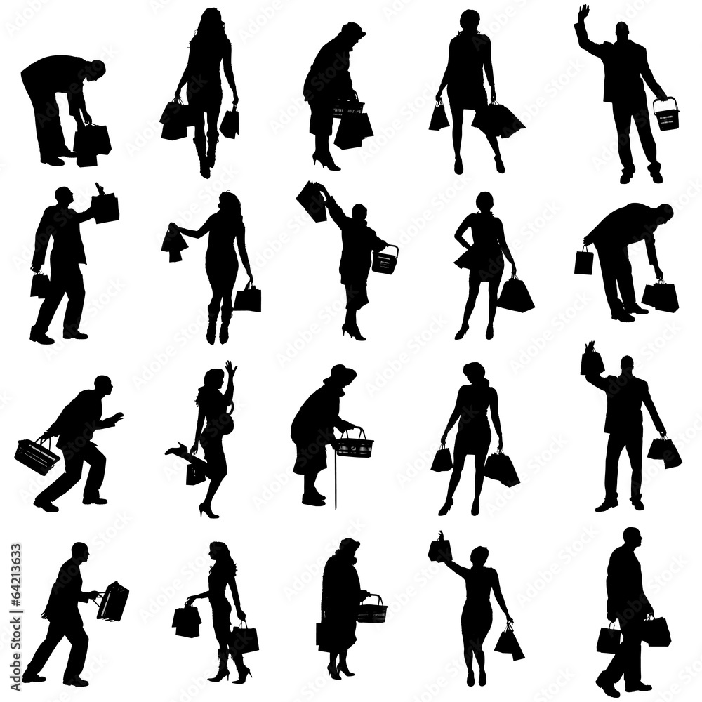 Vector silhouette of a people. Vector silhouette of a people.