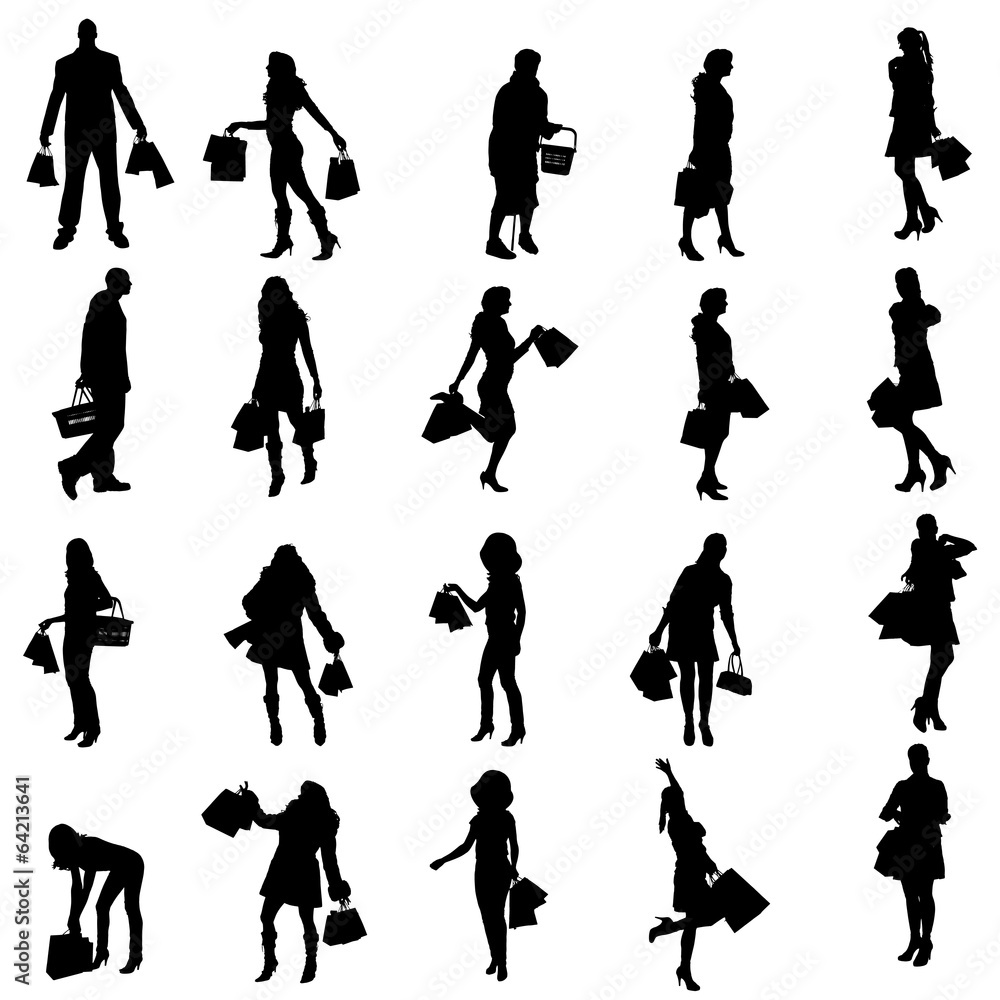 Vector silhouette of a people.