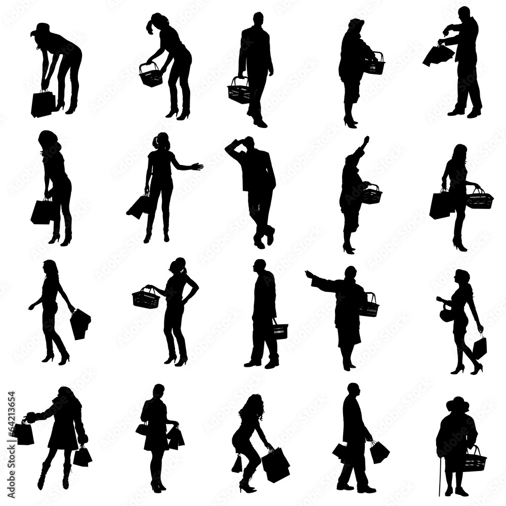 Vector silhouette of a people. Vector silhouette of a people.