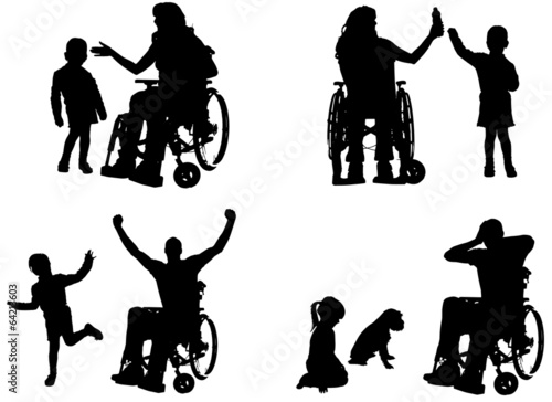 Vector silhouette of family.