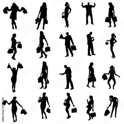 Vector silhouette of a people.