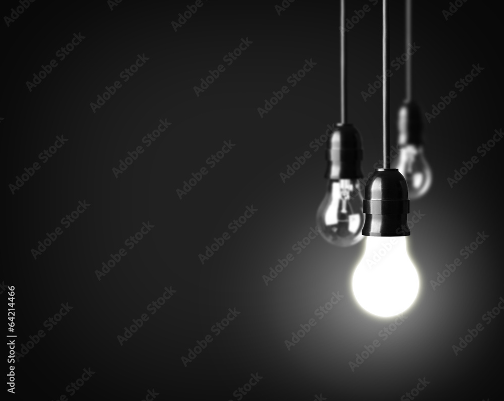Idea concept on black Idea concept on black