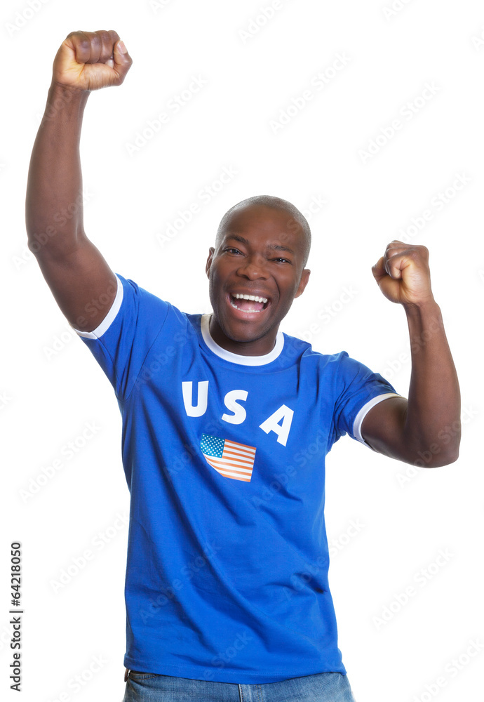 Cheering guy from USA Cheering guy from USA
