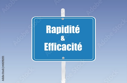 panneau rapidité et efficacité