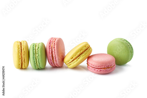 macaroons on white