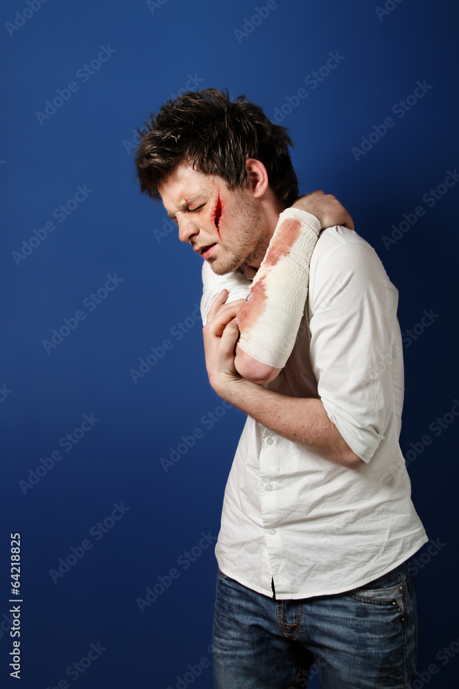 Man in great pain after in injury Man in great pain after in injury