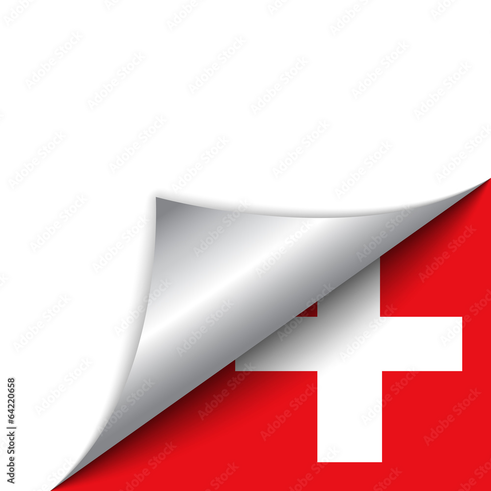 Switzerland Country Flag Turning Page Switzerland Country Flag Turning Page