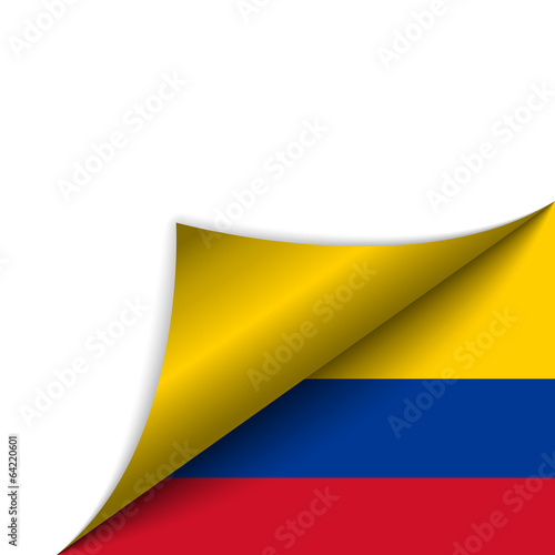 Colombia Country Flag Turning Page