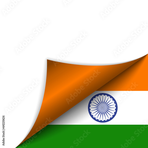 India Country Flag Turning Page