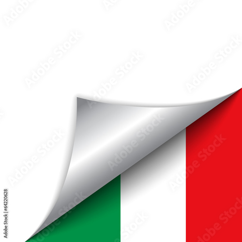 Italy Country Flag Turning Page