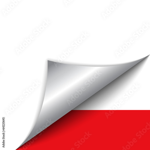 Poland Country Flag Turning Page