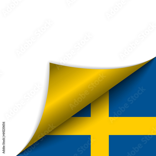 Sweden Country Flag Turning Page