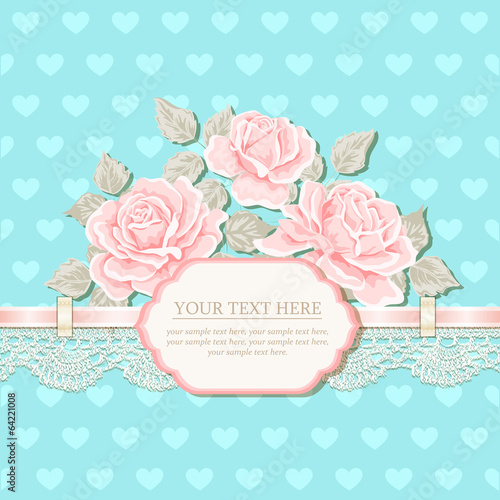 Vector greeting card, invitation template