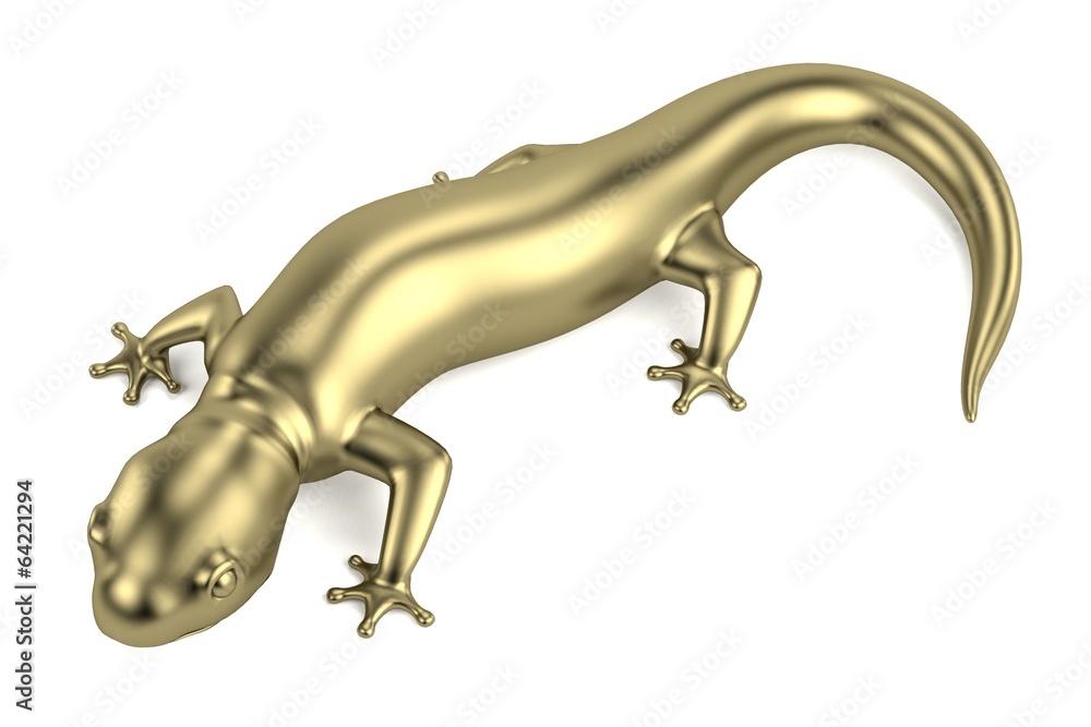 realistic 3d render of golden salamander realistic 3d render of golden salamander