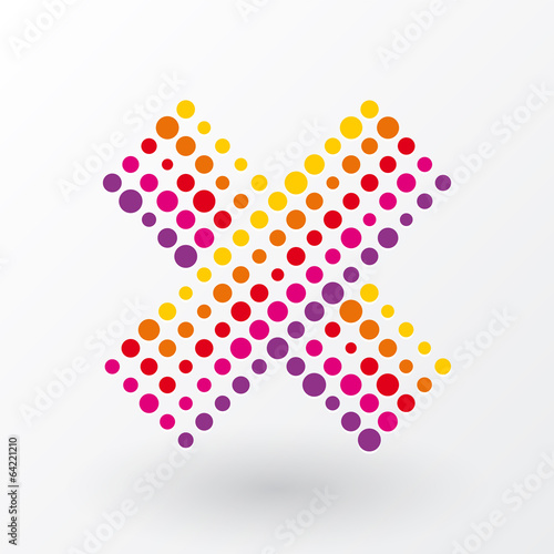 no icon composed of polka dots