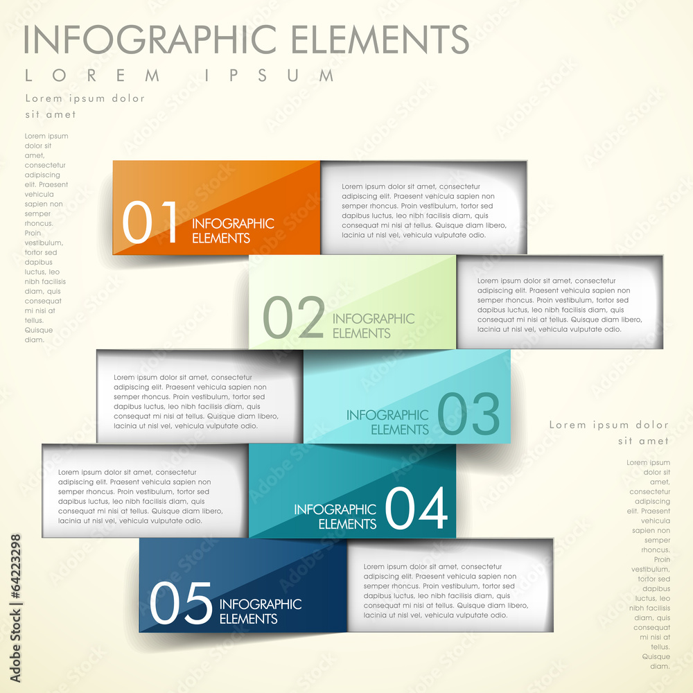 Fototapeta premium abstract origami infographics