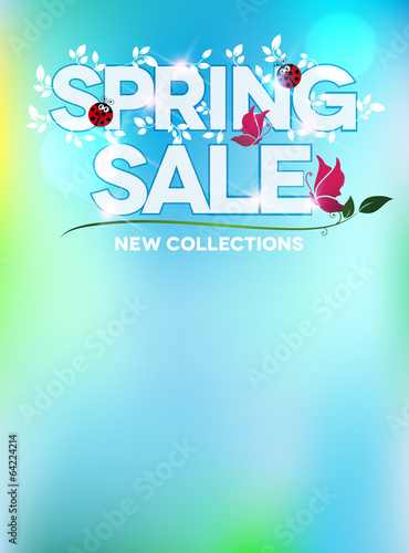 Spring sale blue fresh design
