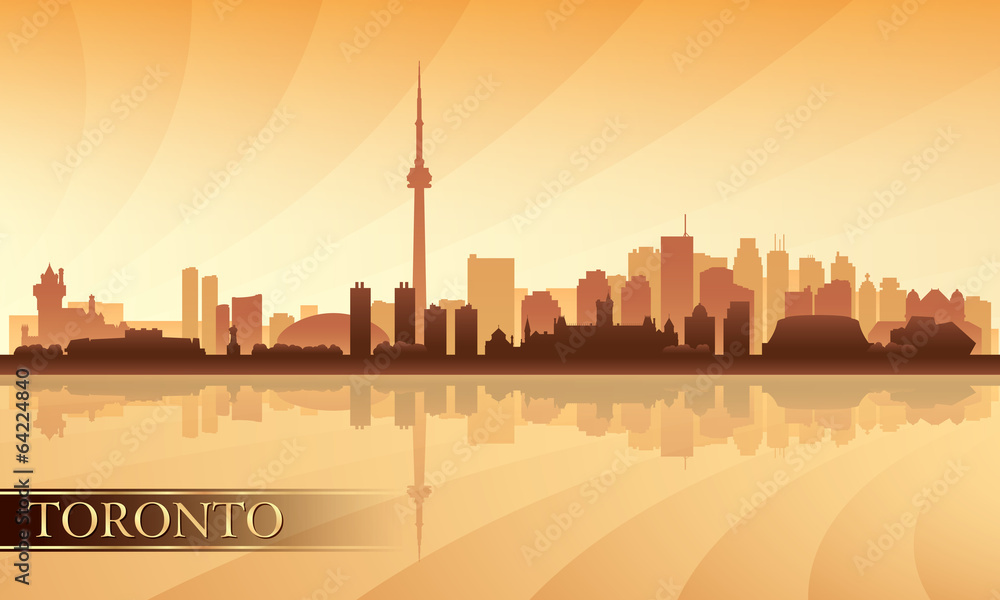 Toronto city skyline silhouette background Toronto city skyline silhouette background