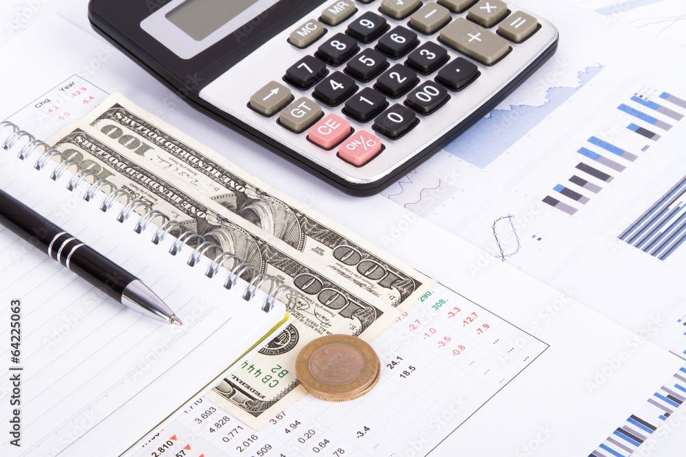 Financial Charts and Graphs on Business Table Financial Charts and Graphs on Business Table