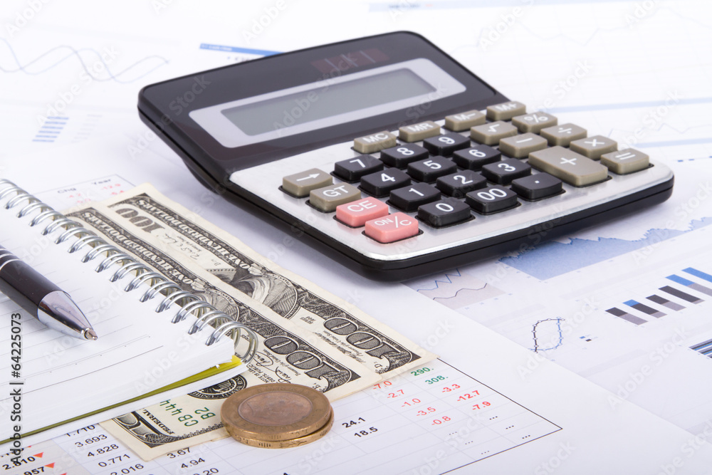 Financial Charts and Graphs on Business Table Financial Charts and Graphs on Business Table
