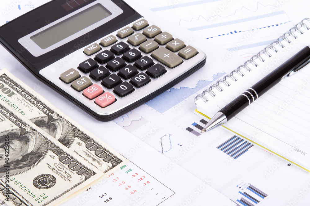 Financial Charts and Graphs on Business Table Financial Charts and Graphs on Business Table