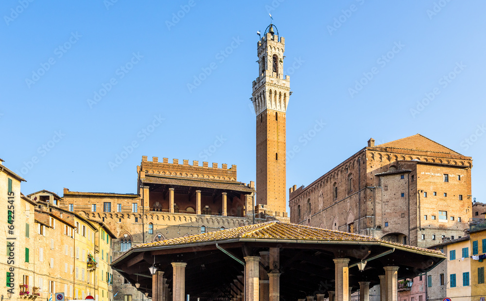 historic old town of Siena, Italy