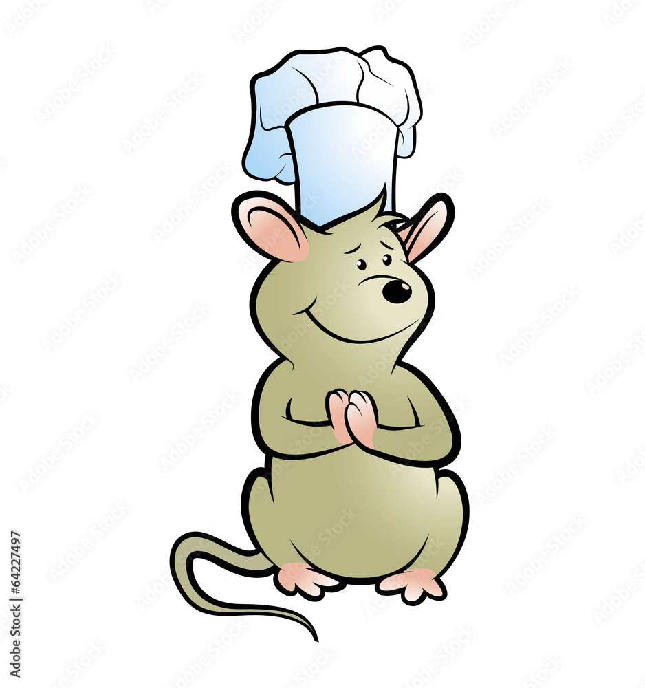 mouse dressed in chef hat
