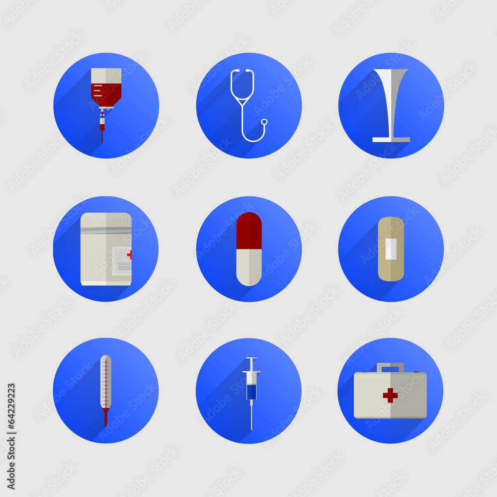 Icons for medicine