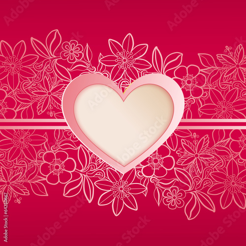 Valentines day greeting card. Vector