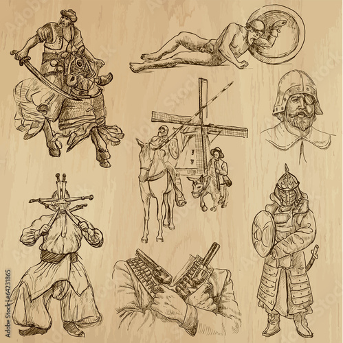 Warriors around the World (vector pack no.5) - Hand drawings