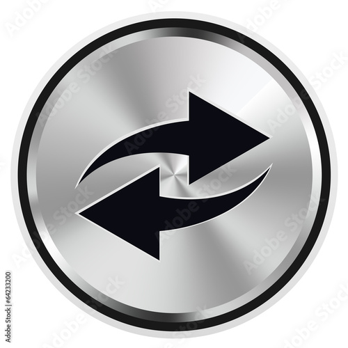 Repeat Button Icon Metal Vektor