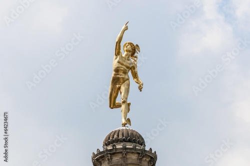 Mercury statue at Schlossplatz, Germany