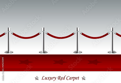 Luxury Red Carpet with Barrier Rope