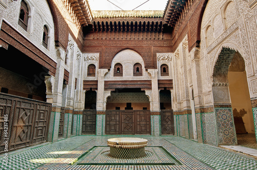 Bou Inania Madrasa at Meknes, Morocco photo