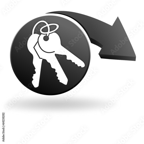 clefs sur symbole noir