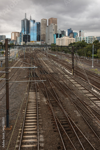 railway tracks in Melbourne, Australia