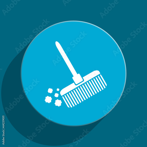 broom flat vector icon