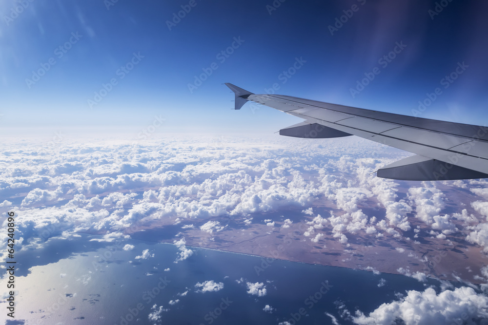 Obraz premium Cloudscape. Blue sky and white cloud.