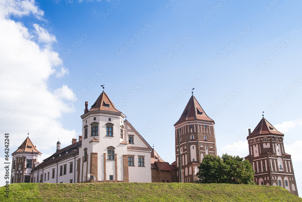 Castle in the town of Mir. Belarus.