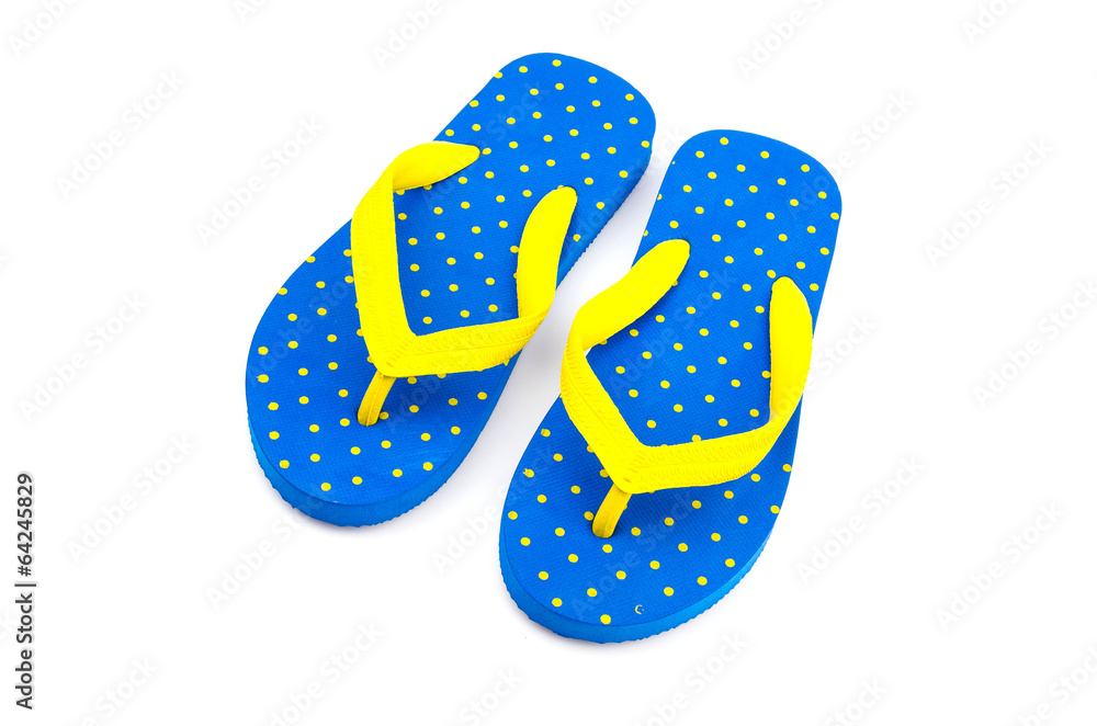 Flip flops isolated white background Flip flops isolated white background