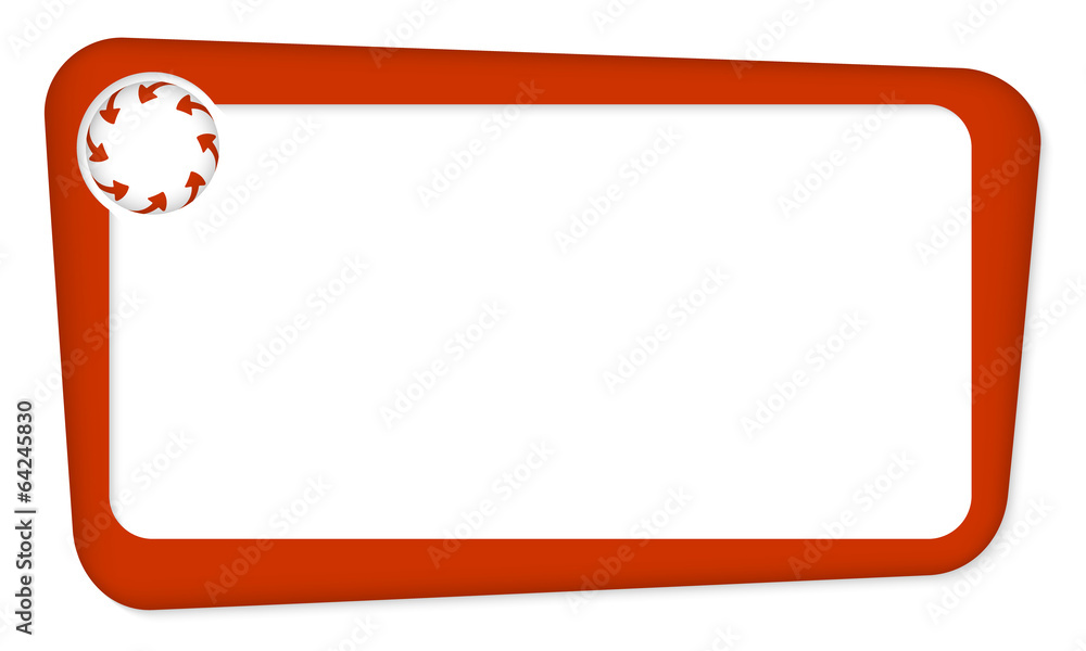 red vector box for inserting text with arrows red vector box for inserting text with arrows